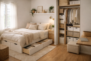 Read more about the article 10 Genius Small Bedroom Storage Ideas for Tiny Rooms