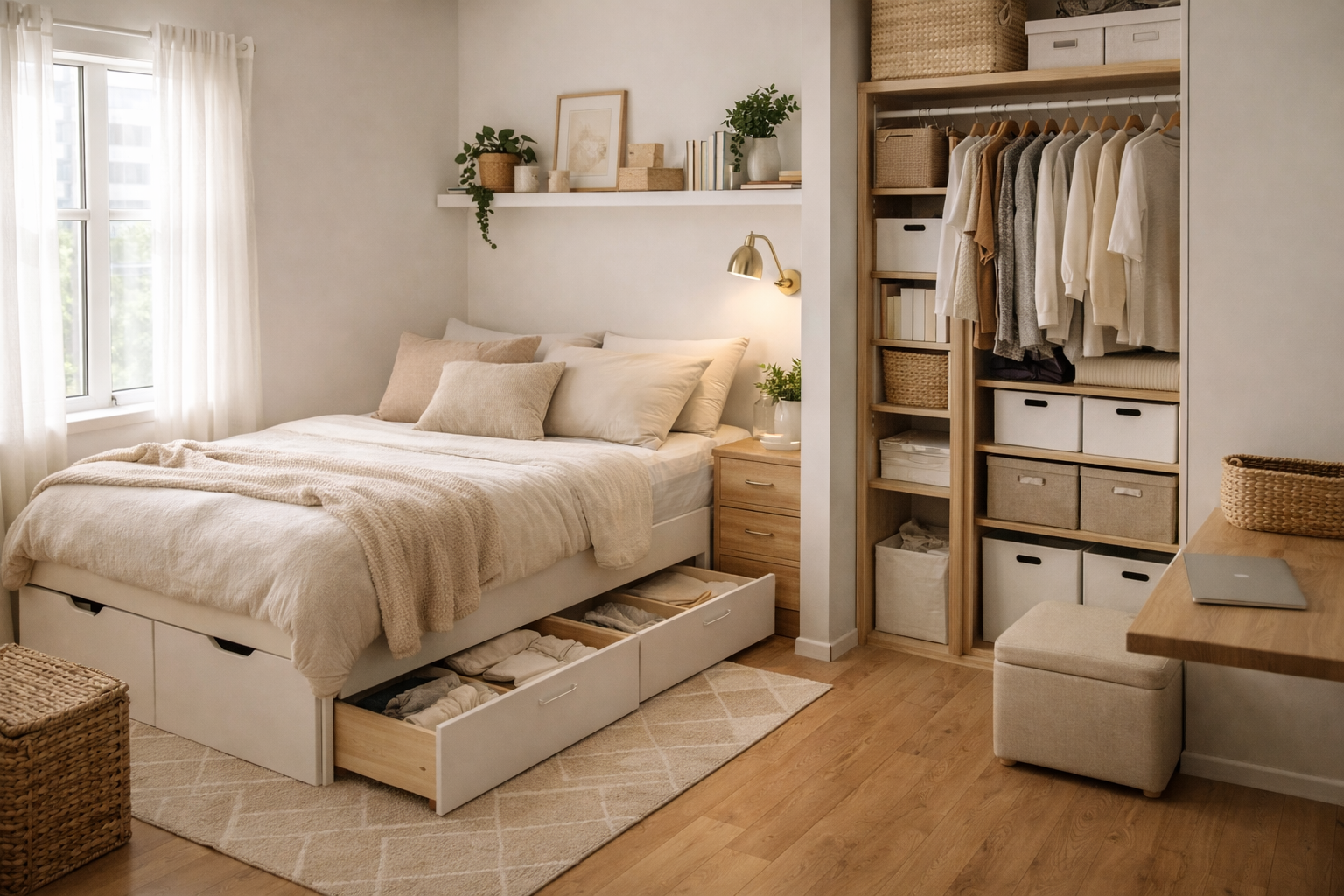 Read more about the article 10 Genius Small Bedroom Storage Ideas for Tiny Rooms