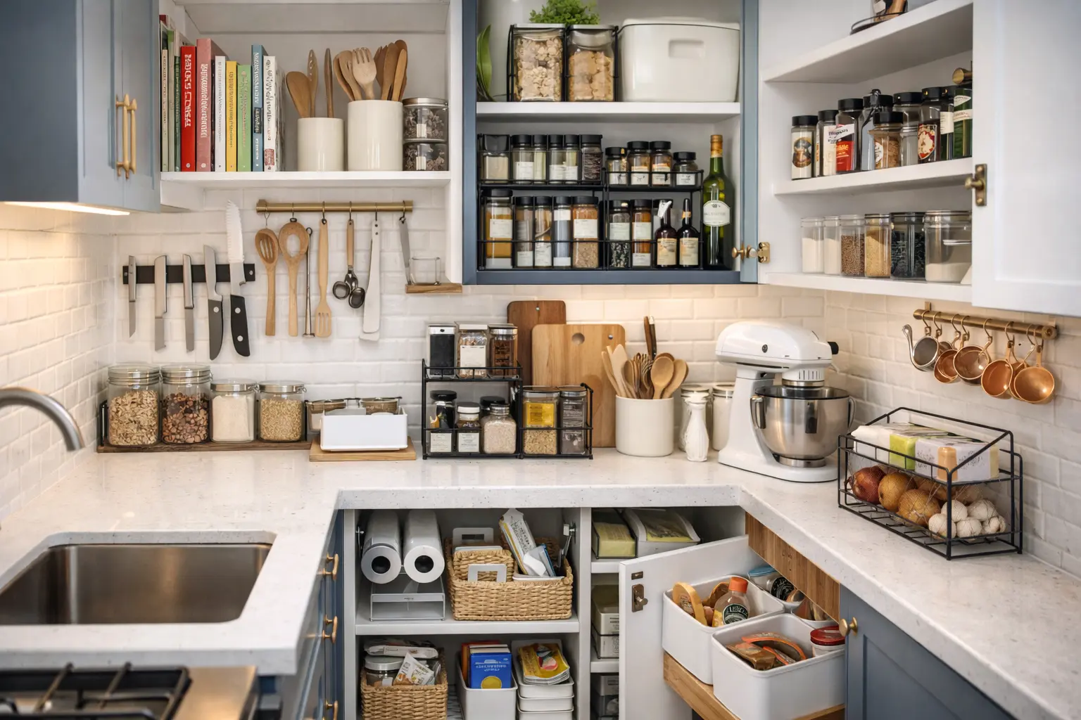 Read more about the article 7 Small Kitchen Organization Hacks That Will Instantly Create More Space